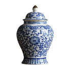 Blue and White Chinoiserie Ginger Jar, front view