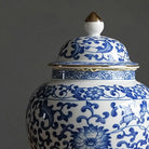 Blue and White Chinoiserie Ginger Jar, pattern detail