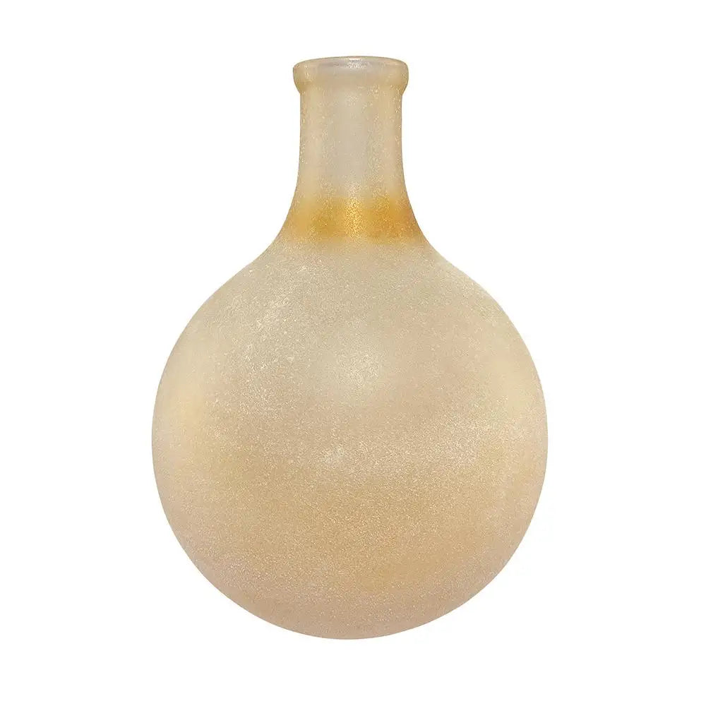 Frosted sand glass bubble vase, 11 in, studio view