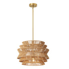 Sculptural Hand-Woven Pendant, 17.1 in