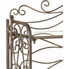 Side scrollwork detail and glass shelf