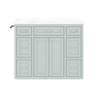 Mint green 48 inch bathroom vanity with white top