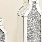 Detail of the sculpted mirrored neck and sparkling crushed-crystal body