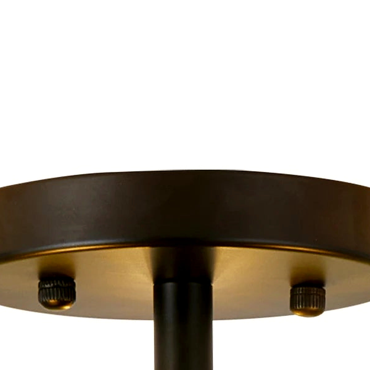 Detail of the dark metal canopy and stem