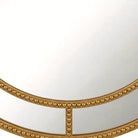 Close-up of the antique gold beading along the lower mirror frame