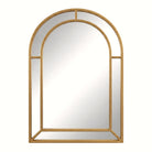 Gold beaded arched wall mirror, 36 x 24 in, with nested arch frame on a clean white backdrop