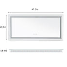 LED bathroom mirror size diagram, 47.2 x 23.6 in