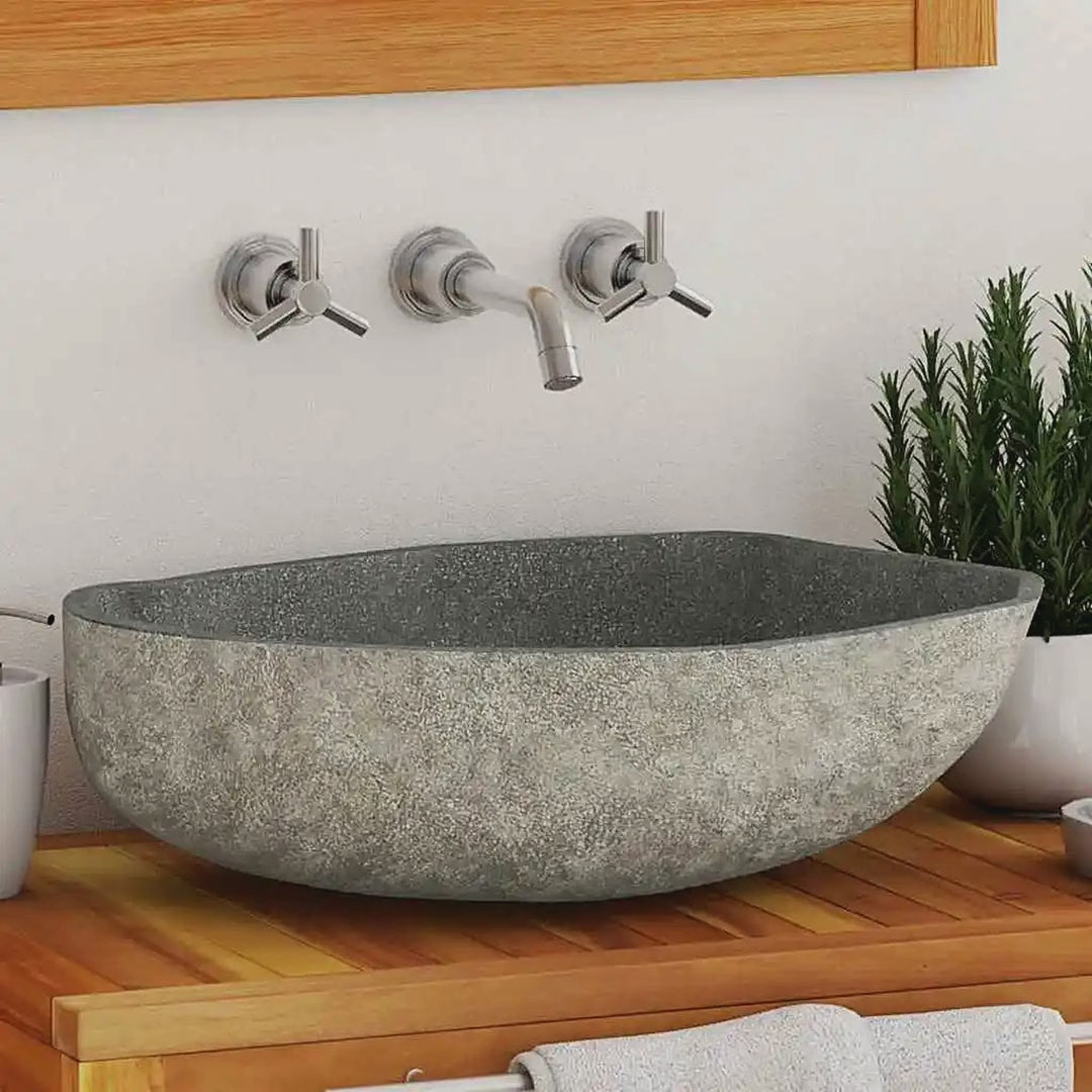 Natural River-Stone Oval Vessel Sink video showcase
