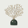 Gold Coral Tree Sculpture on Green Marble Base, 9 in video showcase