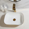 Slow cinematic tour of the gold hammered ceramic vessel sink set with gold faucet from real product photography