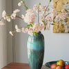 Tall Teal Reactive-Glaze Ceramic Vase, 15.9 in video showcase