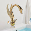 Gold Swan Single-Hole Bathroom Faucet with Crystal Handles video showcase