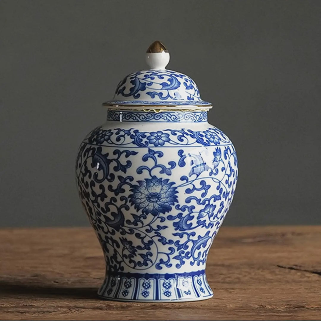 Blue and White Chinoiserie Ginger Jar, 7.5 in video showcase
