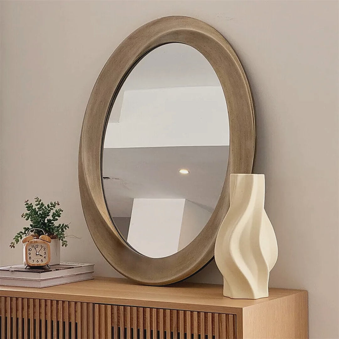 Large Oval Champagne-Bronze Wall Mirror, 31.5 x 23.6 in video showcase