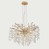 Slow cinematic tour of the gold crystal branch chandelier from real product photography