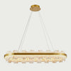 Oval Alabaster Stone Linear Chandelier, 37.4 in video showcase