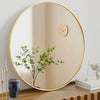 Round Matte Gold Metal Frame Mirror, 30 in video showcase