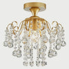 Slow cinematic tour of the gold crystal flush mount ceiling light from real product photography