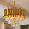 Gold Fluted Crown K9 Crystal Chandelier, Three Tiers video showcase