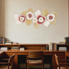 Blush Pink and Gold Metal Flower Wall Sculpture, 59 x 25.2 in video showcase