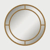 Slow cinematic tour of the round gold beaded wall mirror from real product photography