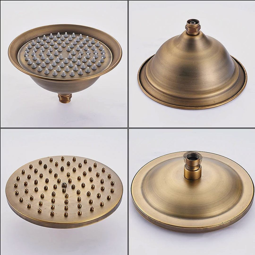 Antique Brass Exposed Shower Set with Handshower and Shelf video showcase