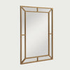 Slow cinematic tour of the gold beaded rectangular wall mirror from real product photography