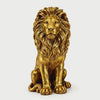 Slow cinematic tour of the gold lion statue from real product photography